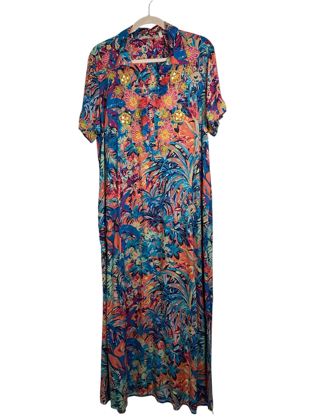 Soft Surroundings Florence Beaded and Embroidered Dress - Picture 2 of 12